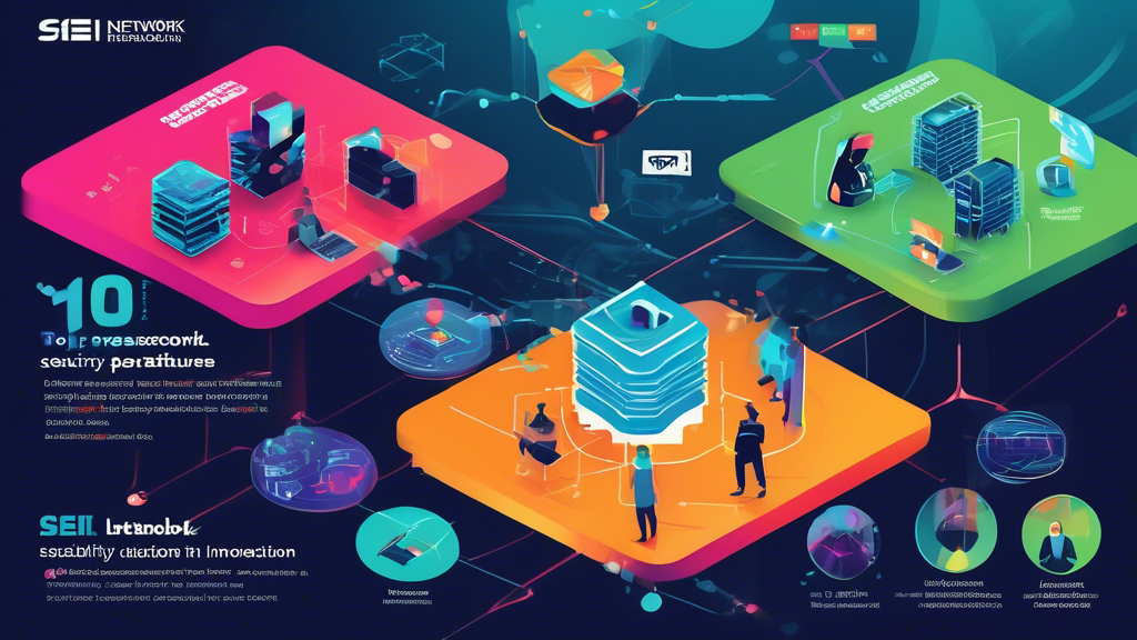 An illustrative infographic showcasing the top 10 reasons to choose SEI Network, including advanced security features, scalability, and innovation, set against a futuristic network-themed background.